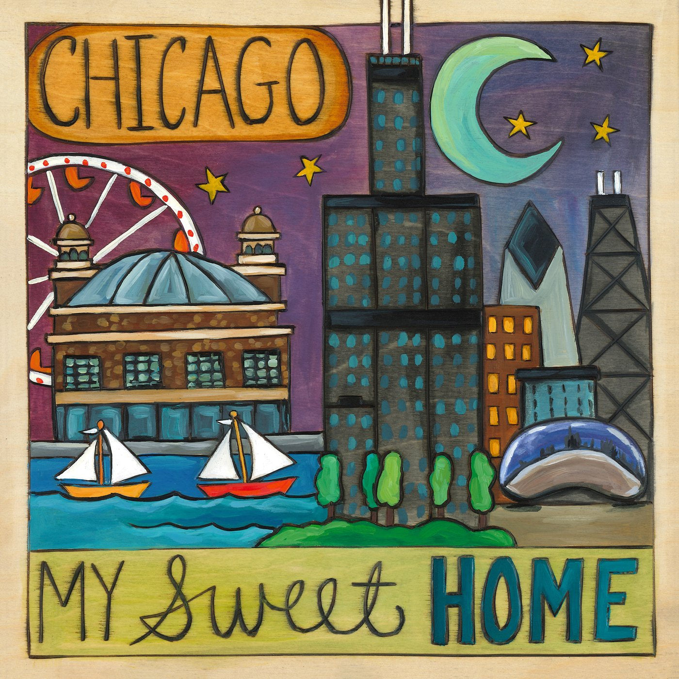 Chicago Plaque-Sweet Home Chicago