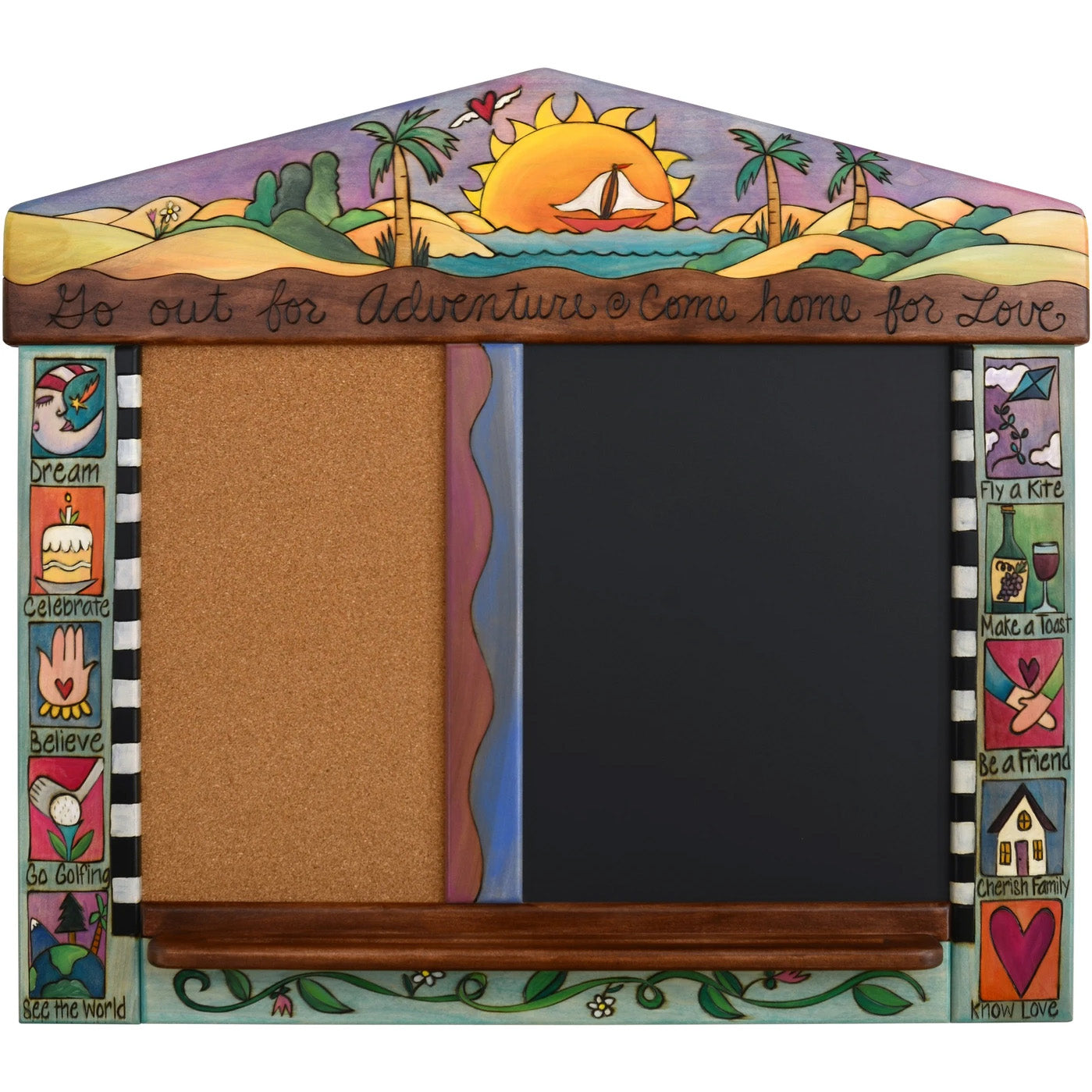 Adventure and Love Activity Board | Chalkboard | Corkboard | Sticks