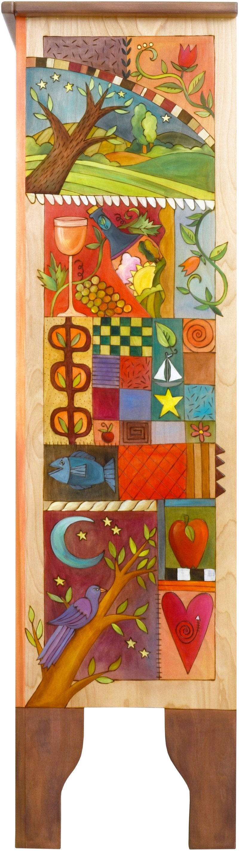 Bookcase with Glass Doors-Patchwork