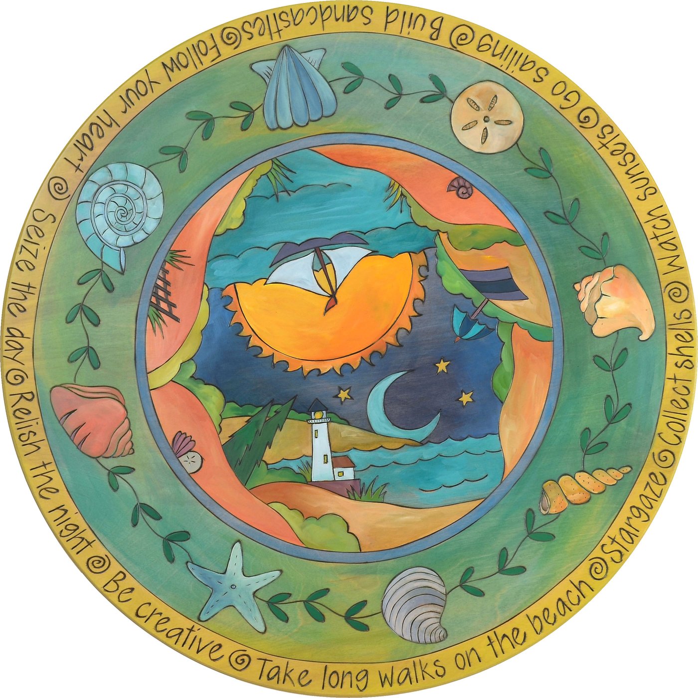 Lazy Susan 20"-Cool Coastal Landscape