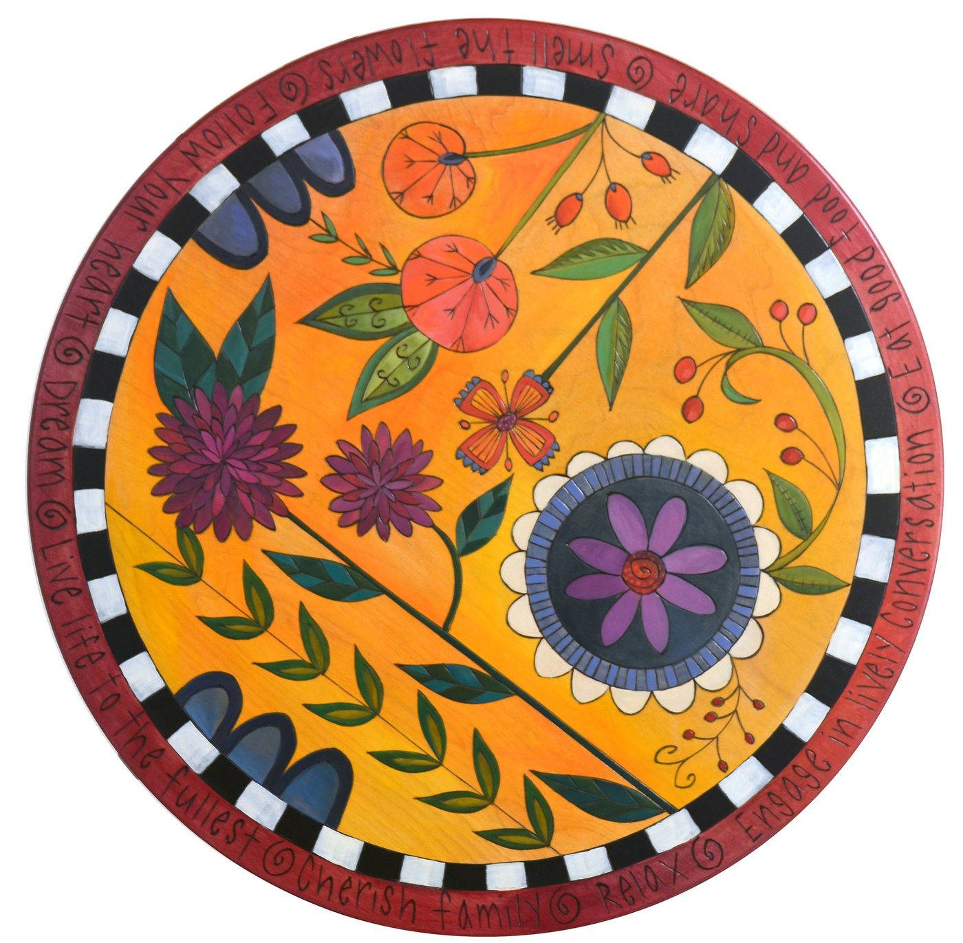 Lazy Susan 20"-Bright Contemporary Floral