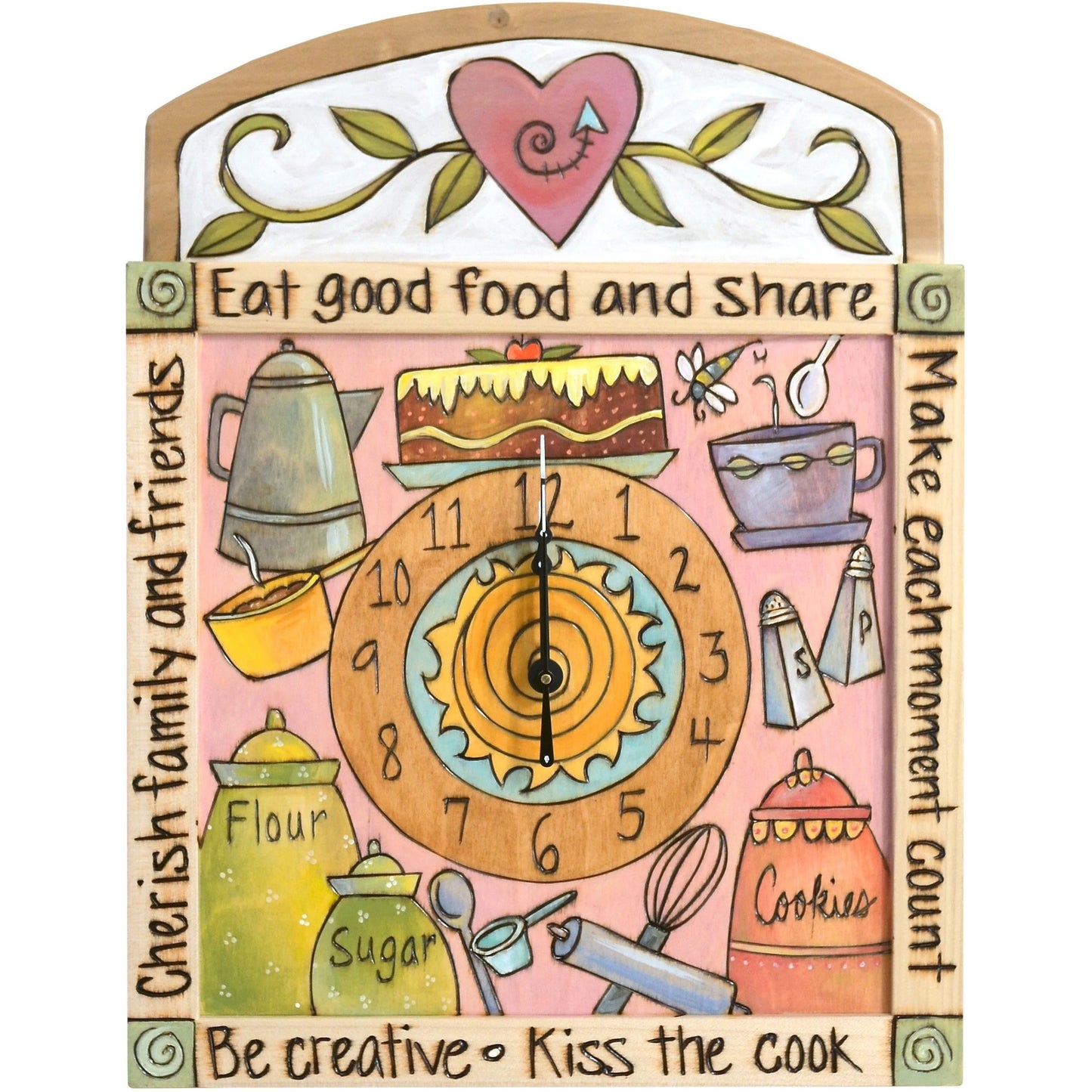 Square Clock-Eat Good Food