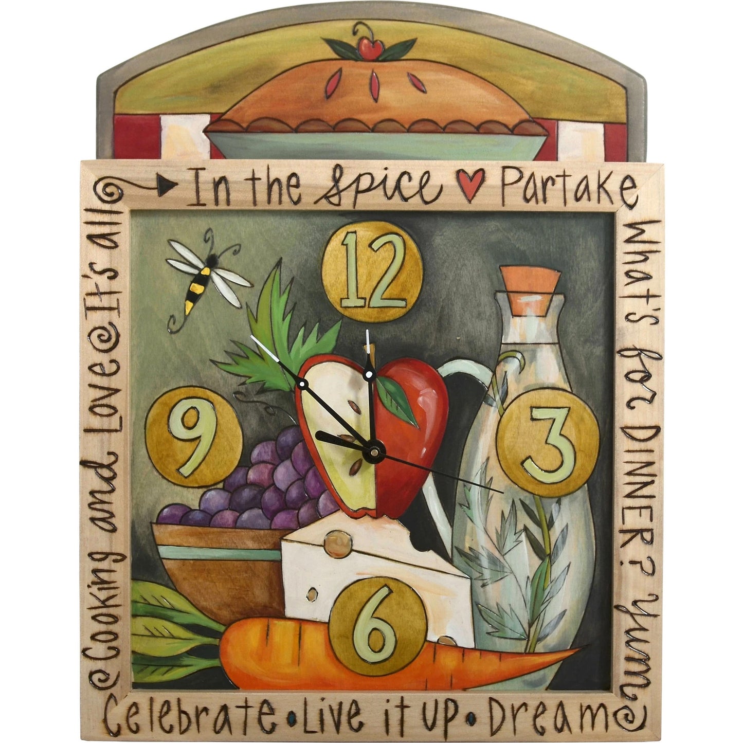 Square Clock by Sticks-Kitchen | Sticks | Random Acts of Art | Naples Florida