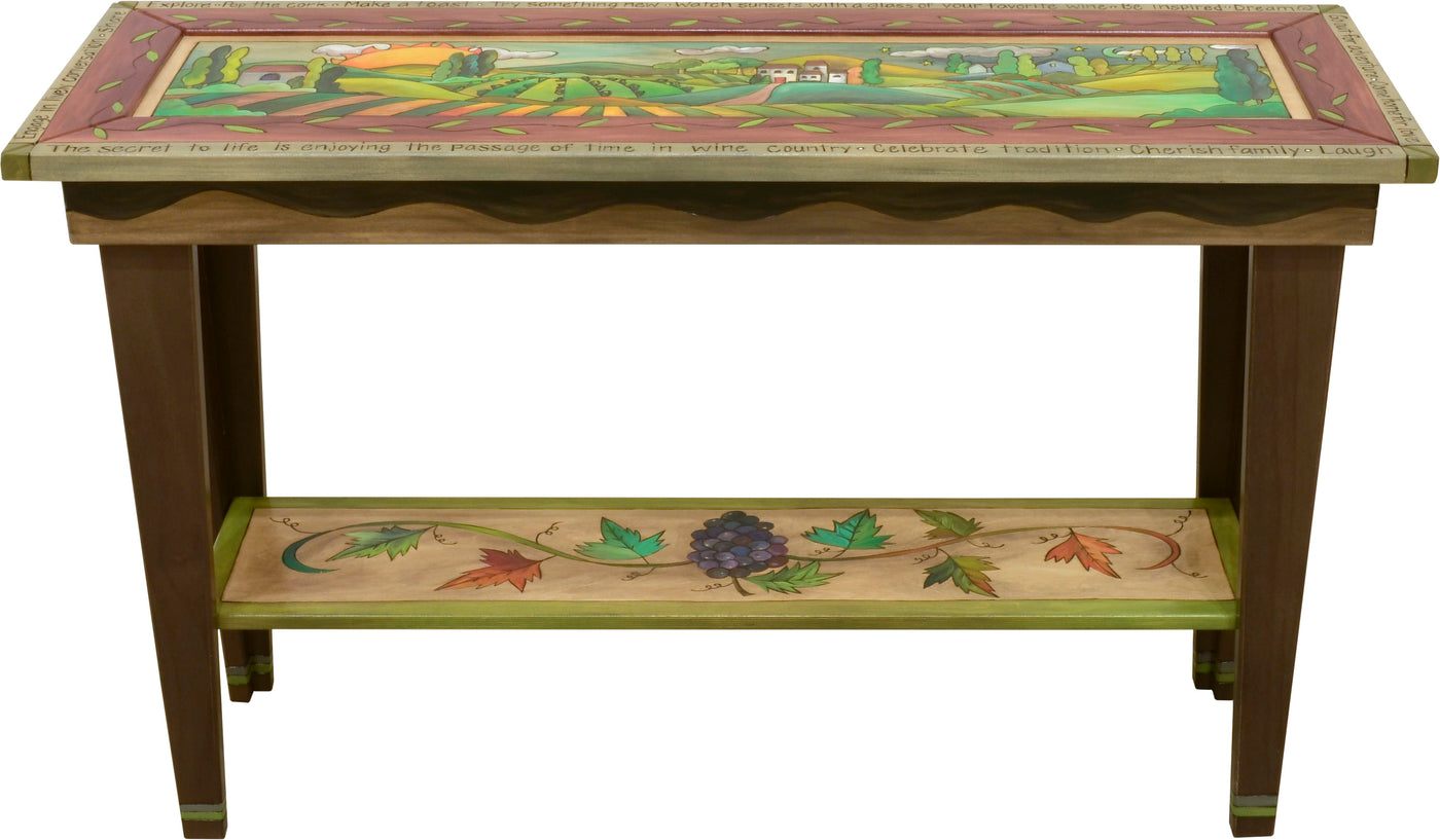 Sofa Table, 4 Foot-Tuscan Landscape