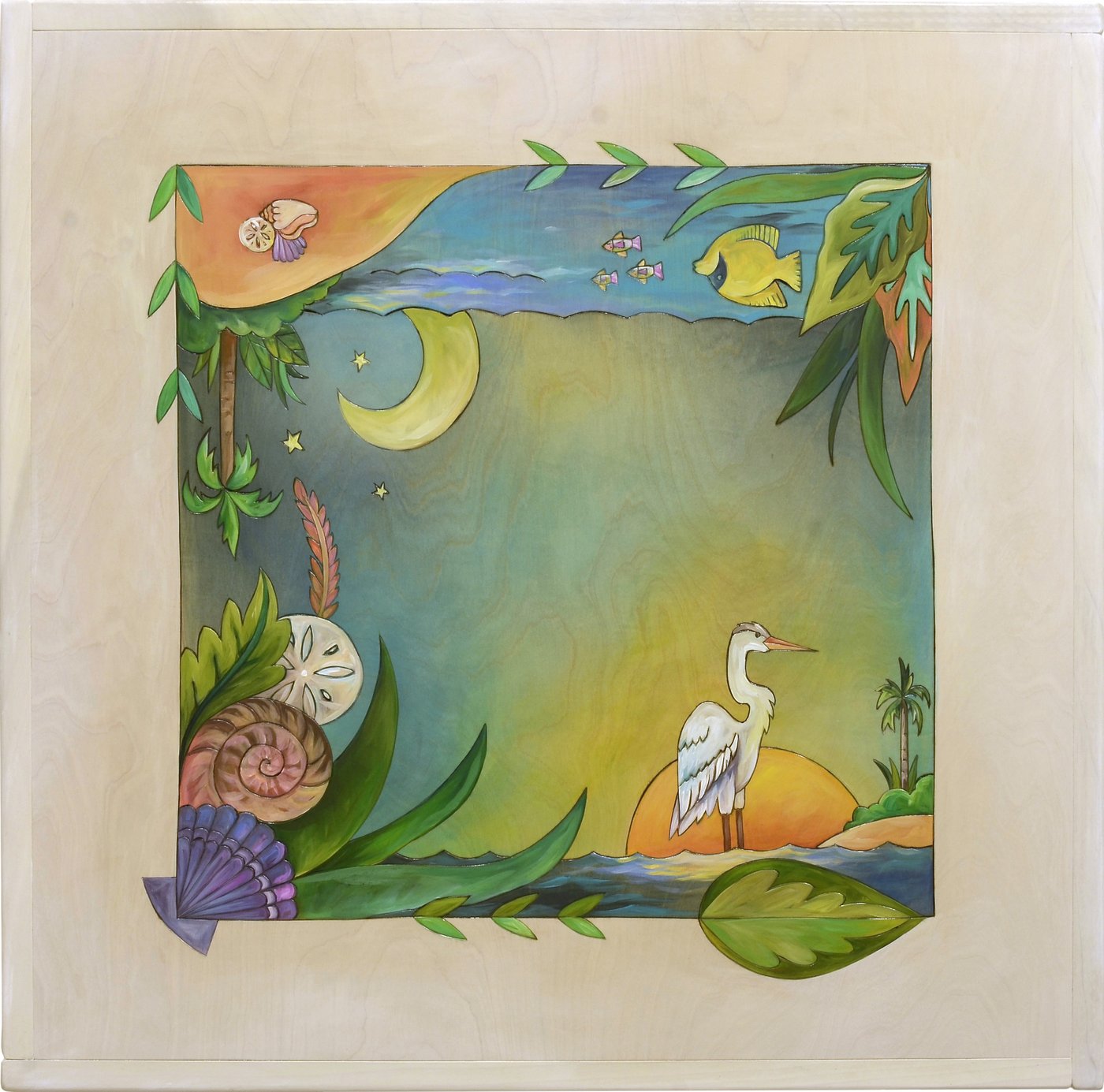 Square Coffee Table-32" Tropical