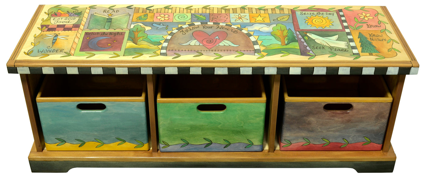 Storage Bench-Crazy Quilt