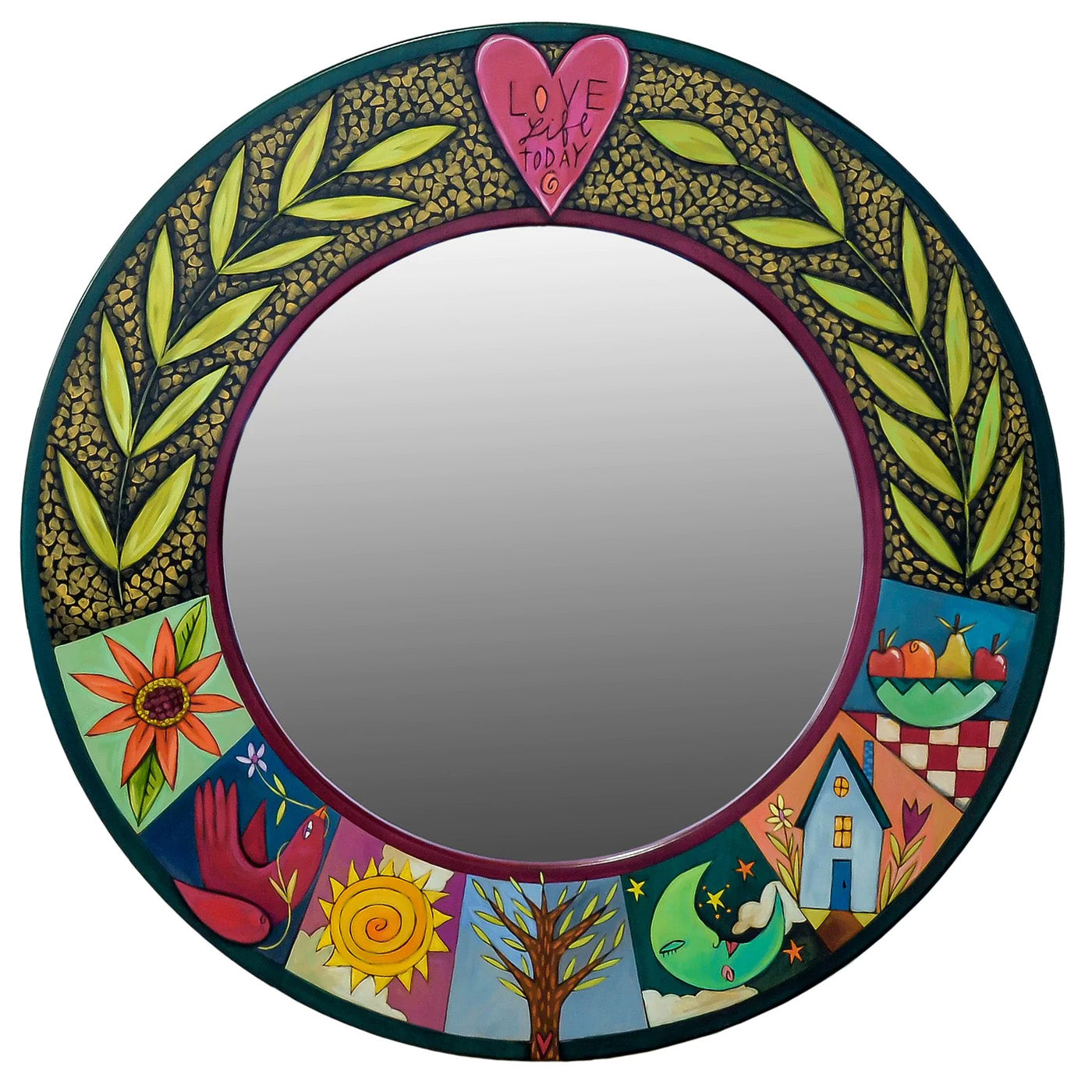 Large Circle Mirror-Love Life Today