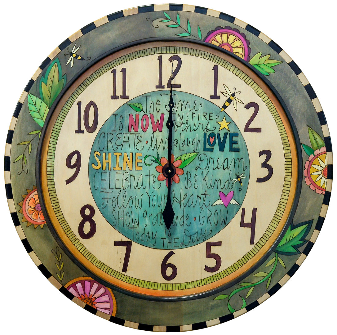 Round Wall Clock 24"-The Time is Now