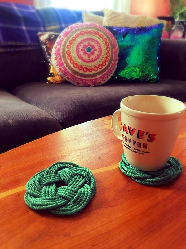 Sailors Knot Coasters-Green
