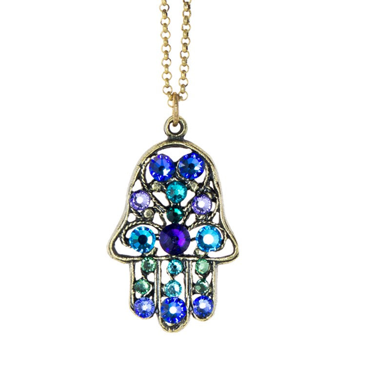 Inanna Crystal Hamsa Necklace