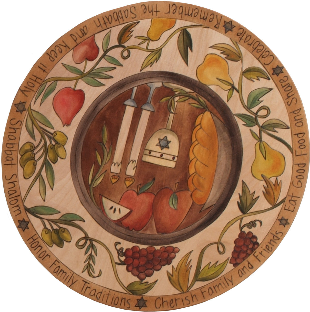 Lazy Susan 20"-Shabbat Shalom (8059)