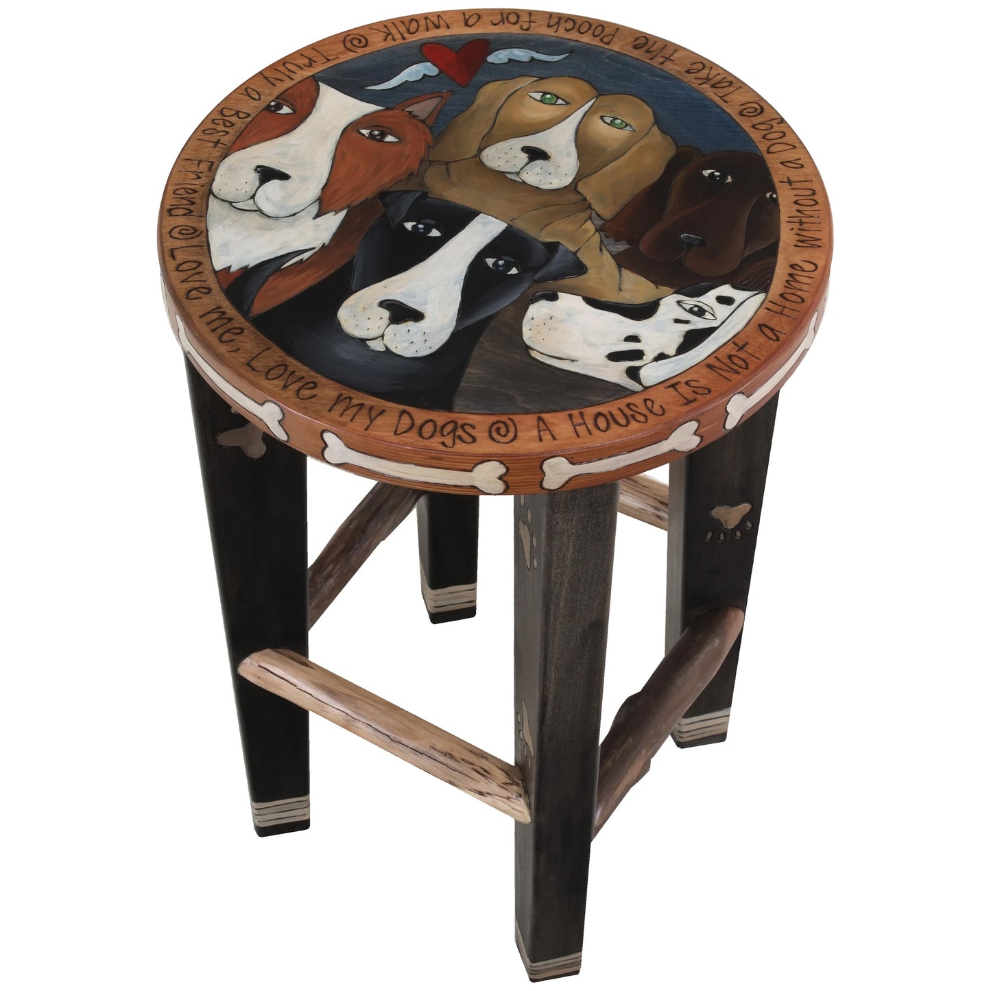 Round Stool-Love My Dog
