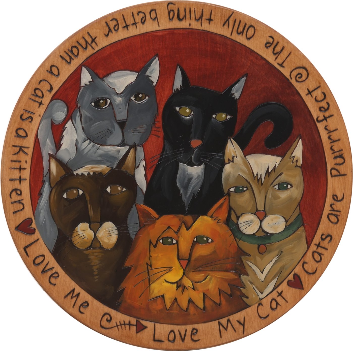 Round Stool-Love My Cat