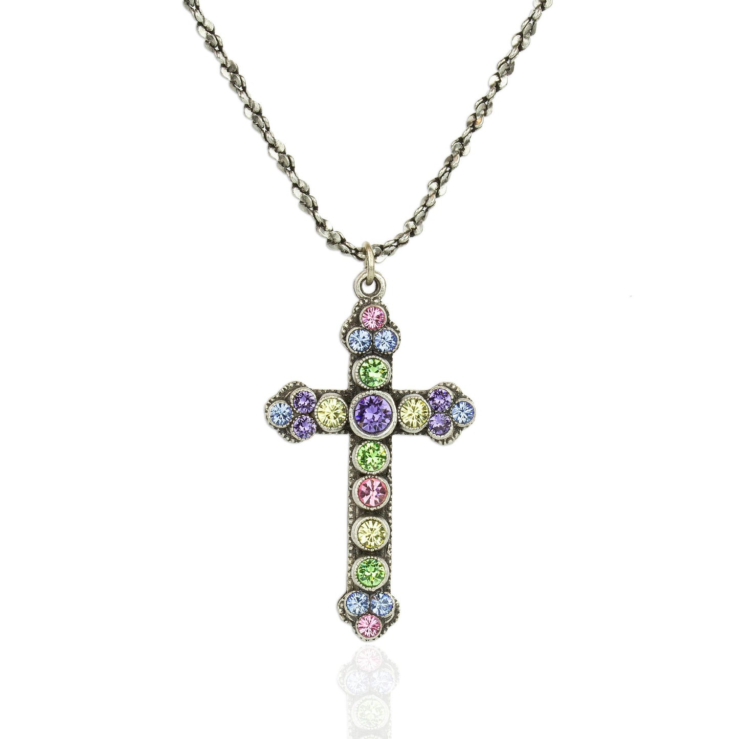 Acacia Crystal Cross Necklace