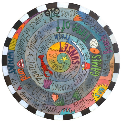 Lazy Susan 20"-Beach Spiral
