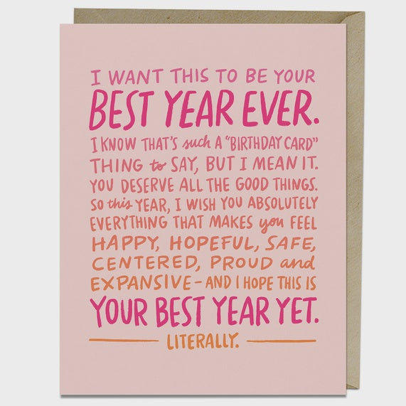 Card-Best Year Ever Birthday