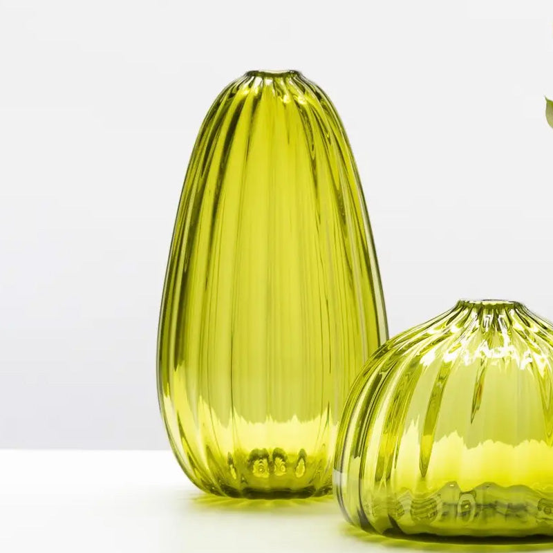 Little Buddies Glass Vases-Olive