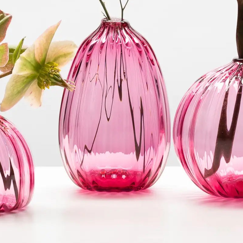 Little Buddies Glass Vases-Ruby