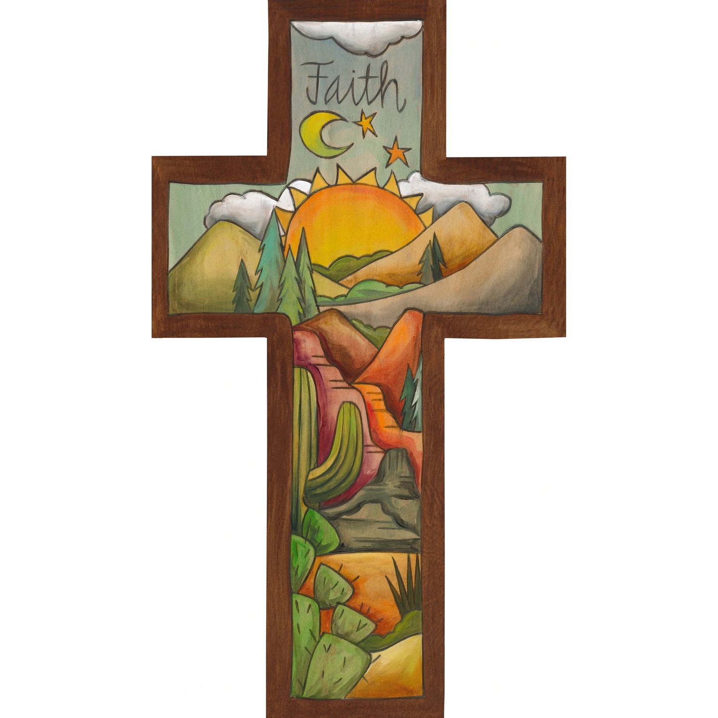 Cross Plaque-Canyon Sunrise