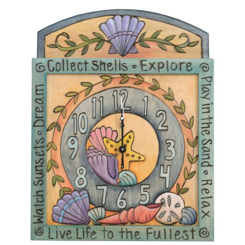 Square Clock-Collect Shells