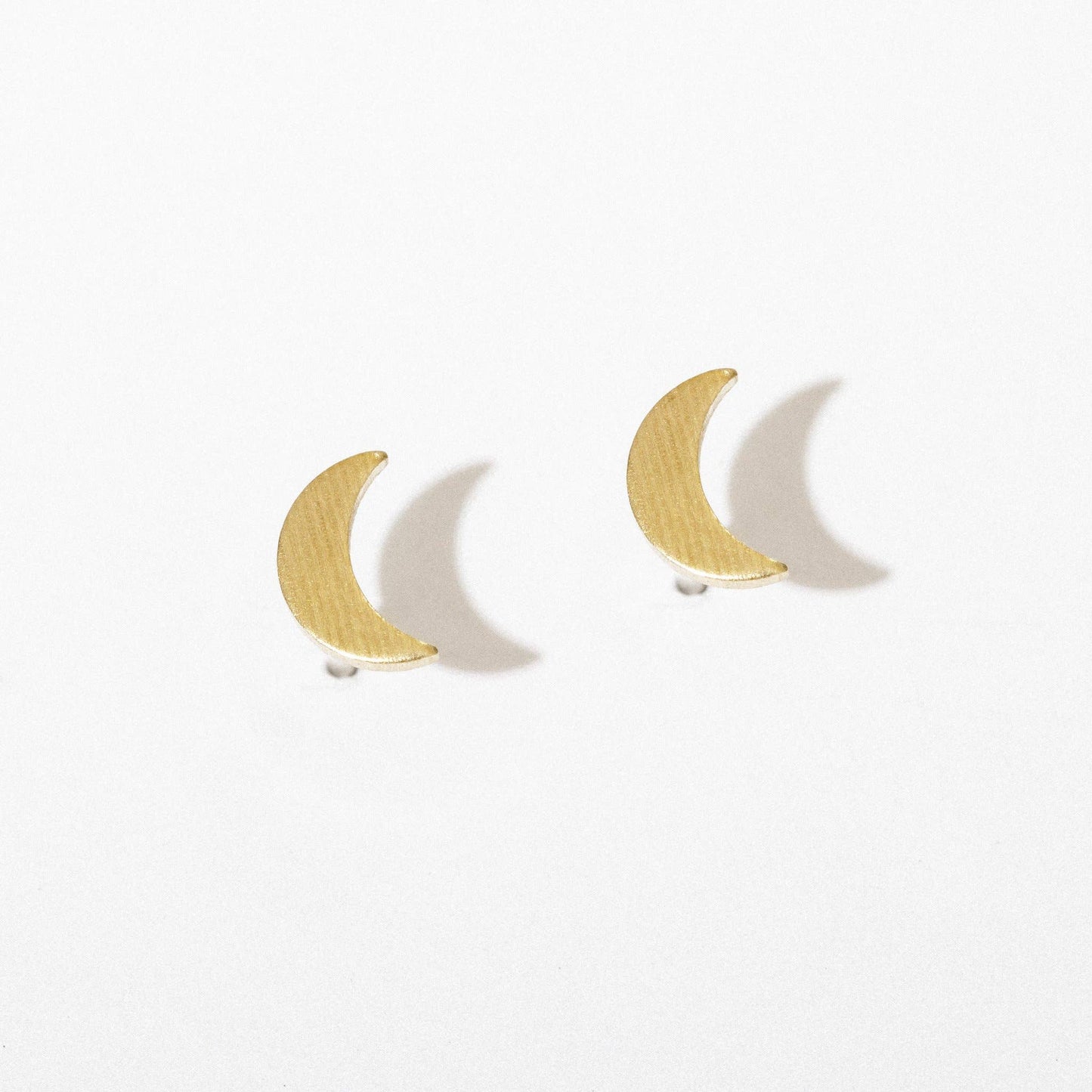 Crescent Moon Post Earrings