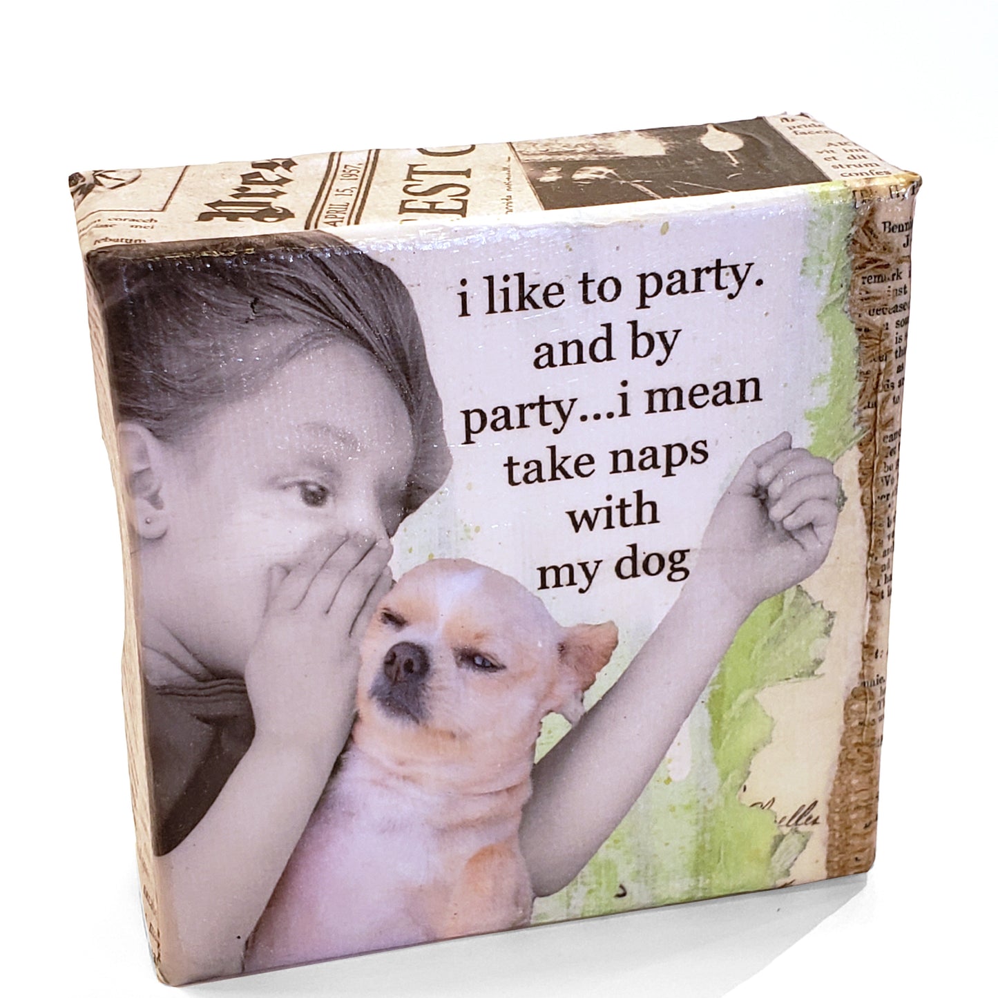 Mini Canvas-Naps With My Dog