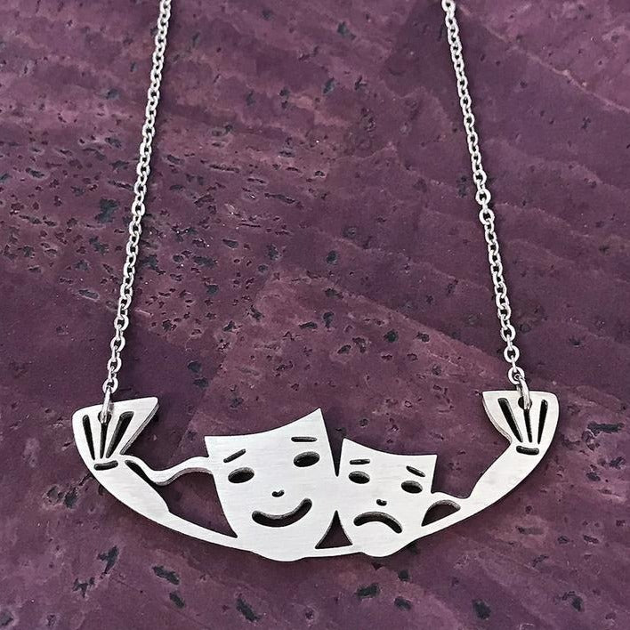 Comedy Tragedy Necklace