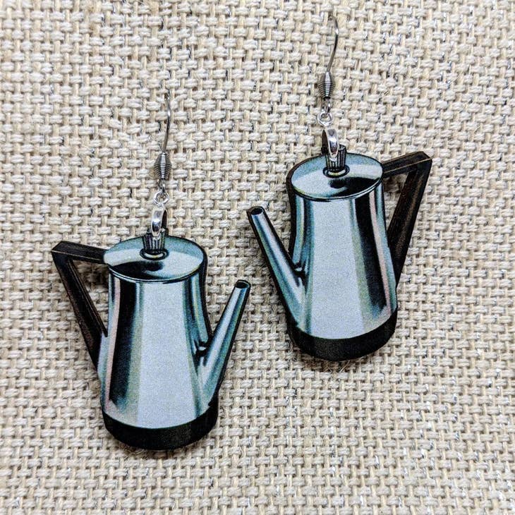 Coffee Pot Earrings