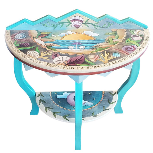 Half Round Table-Sophisticated Beach