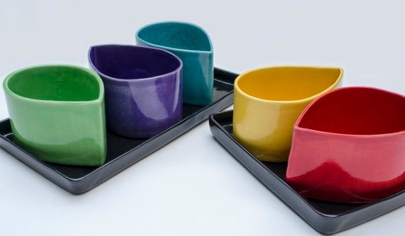Colorful Teardrop Bowl