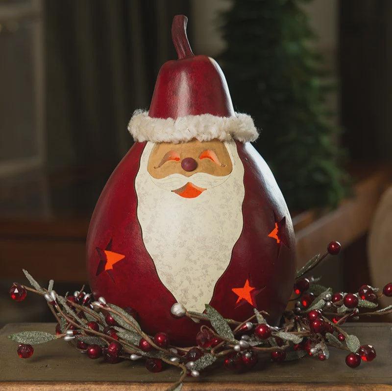 Santa Gourd Lamp-Medium