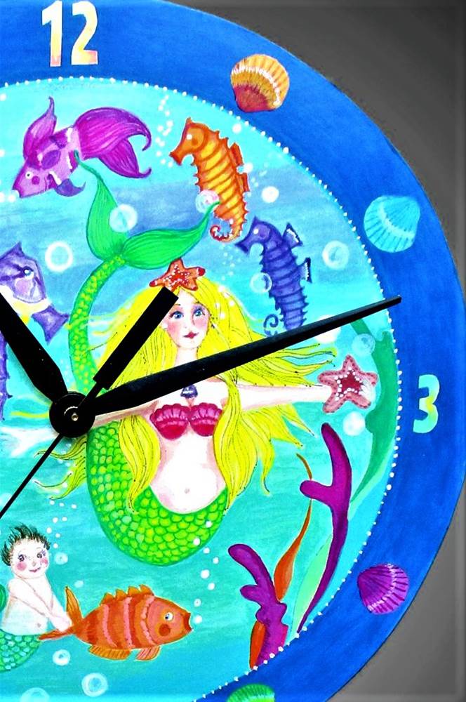 Mermaid Party Pendulum Clock