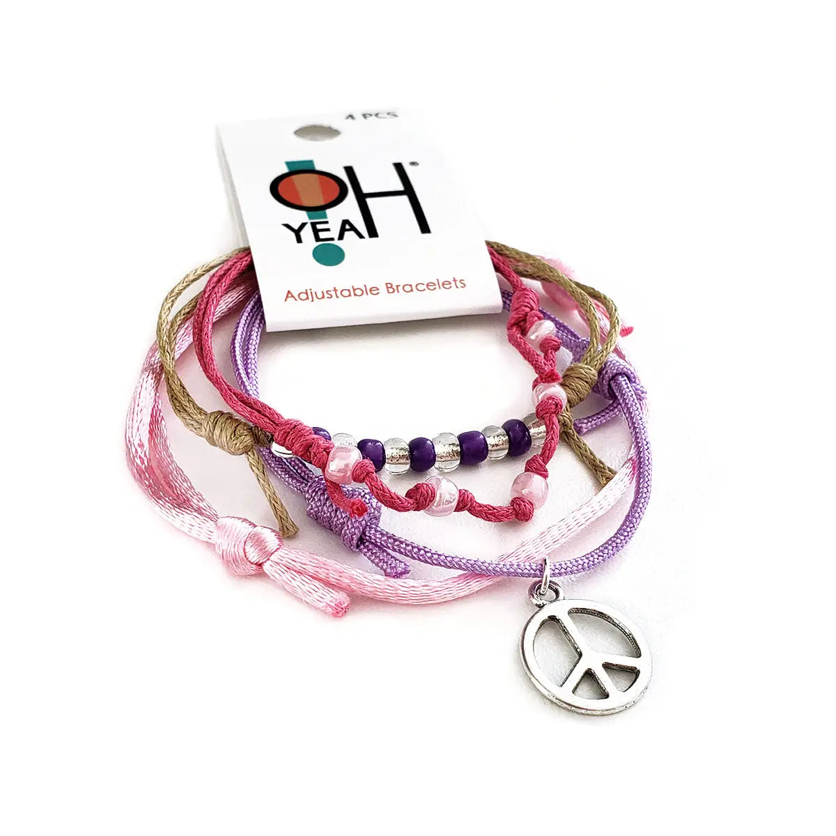 Charm Bracelet Set-Peace Sign