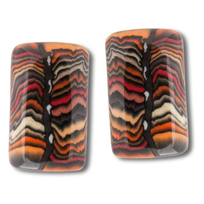 Porcelain Rectangular Earrings-Babylon