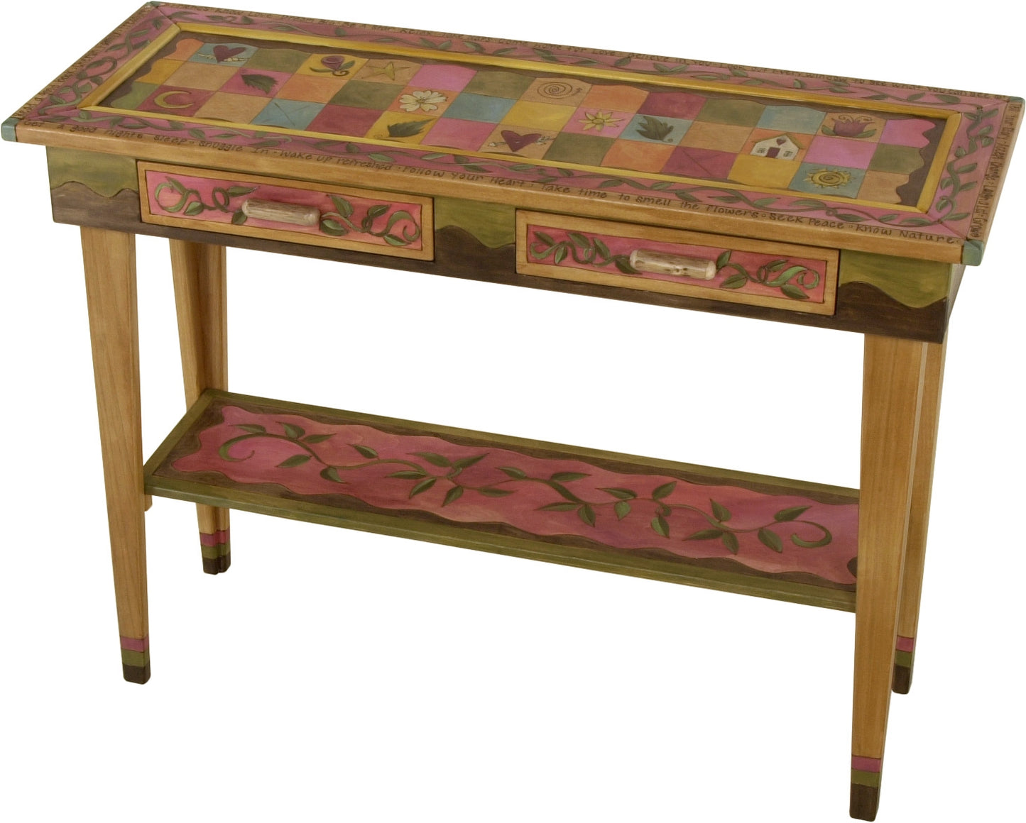 Sofa Table, 5 Foot with Drawers-Checkerboard