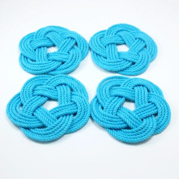 Sailors Knot Coasters-Turquoise