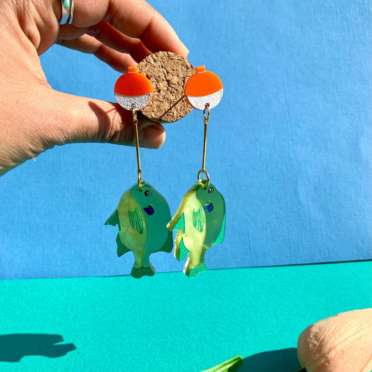 Fish & Bobber Earrings