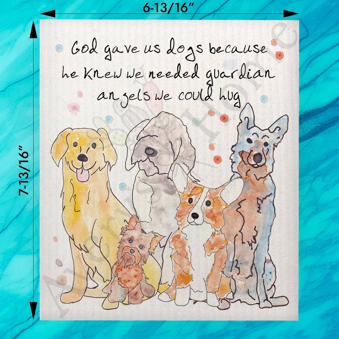 Swedish Dishcloth-Guardian Angel Dog
