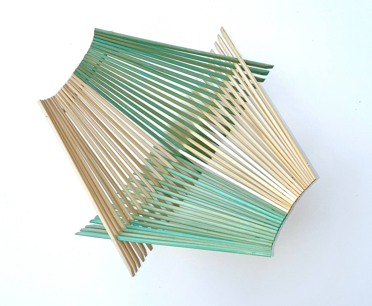 Folding Chopstick Basket-Large Natural/Seafoam
