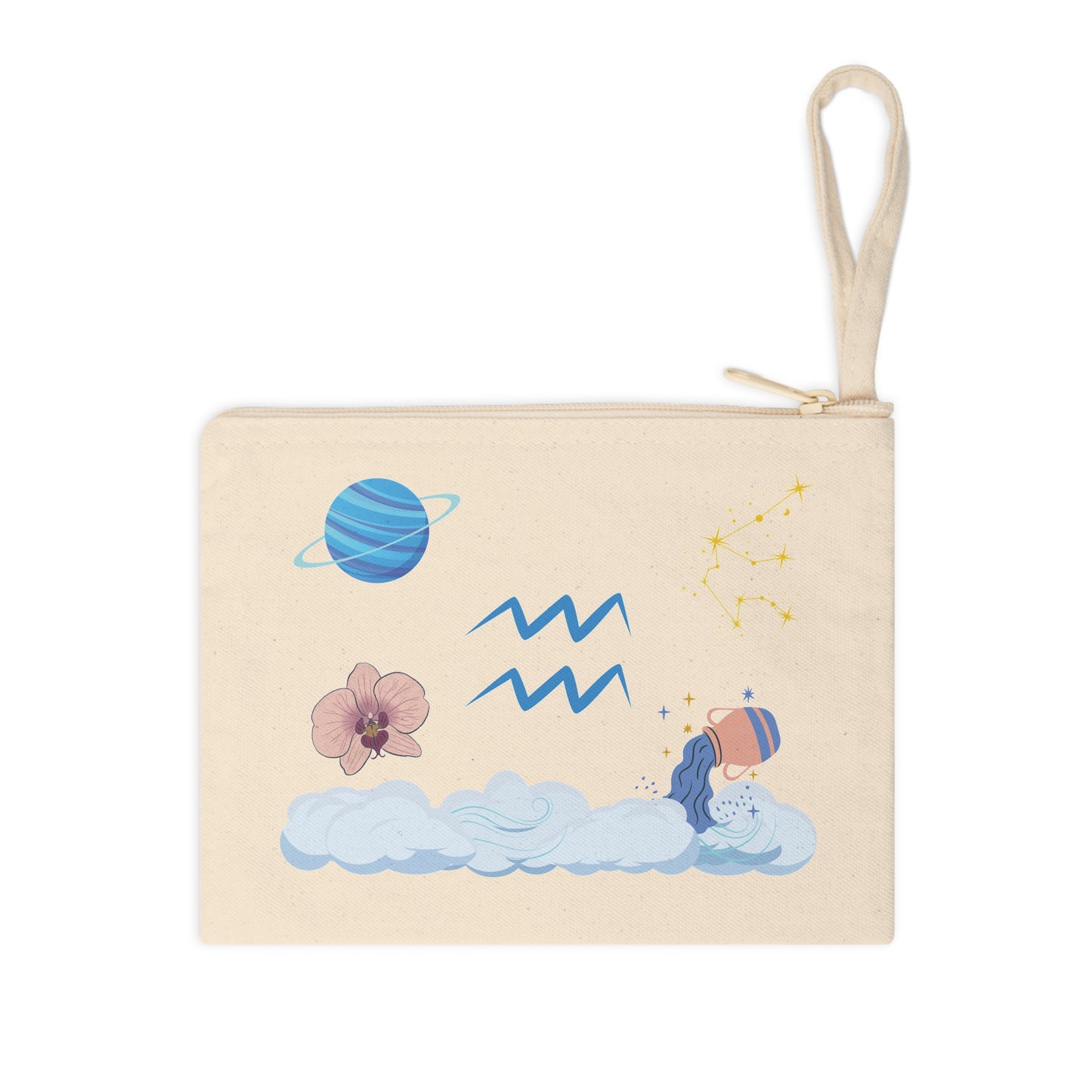 Zodiac Zipper Pouch-Aquarius