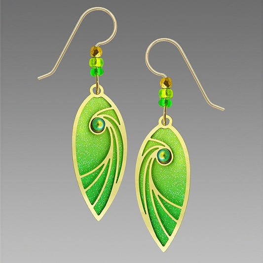 Spring Green Leaf Earrings