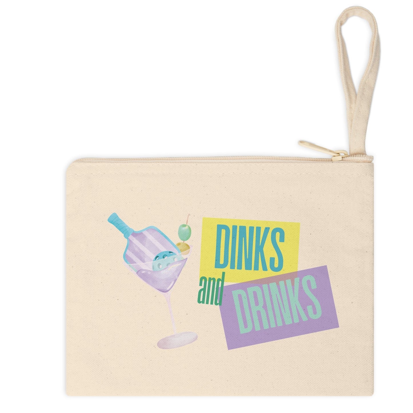 Zipper Pouch-Pickleball Dinks & Drinks
