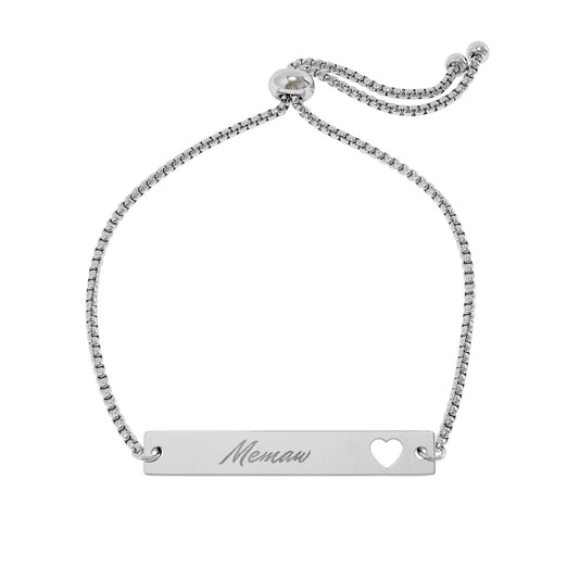 Engraved Heart Bracelet-Memaw