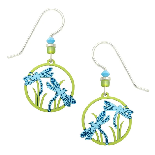 Dragonfly Earrings-Twin Blue