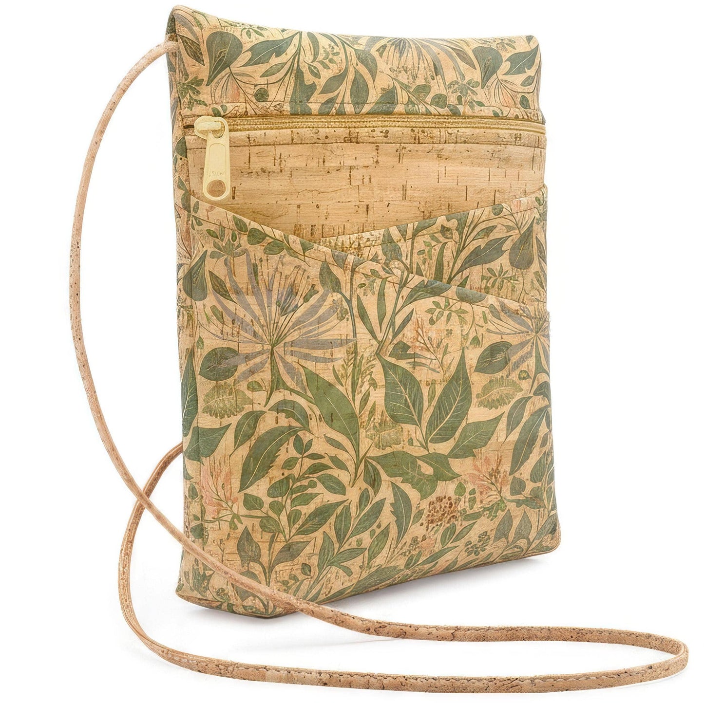Cork Crisscross Pocket Crossbody Bag | Lush Botanicals