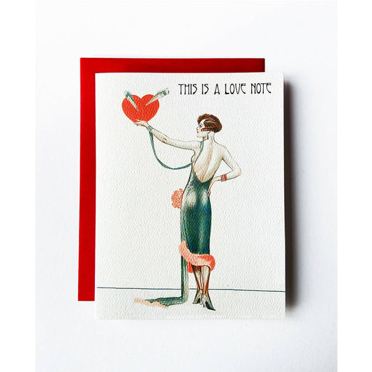 Card-Art Deco Love Note