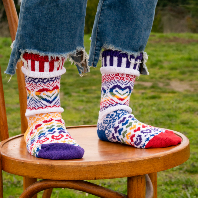 Mismatched Crew Socks-Love