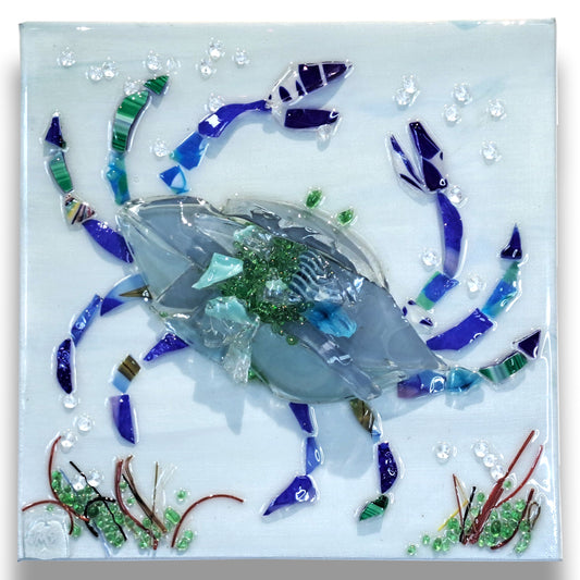 Shattered Glass Art-Blue Crab
