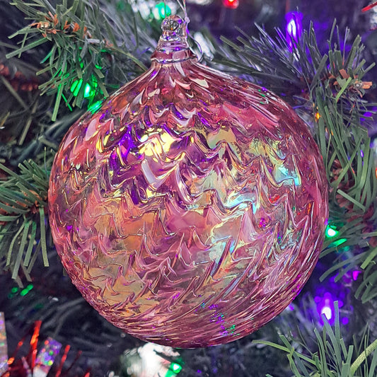 Glass Ornament-Bright Pink