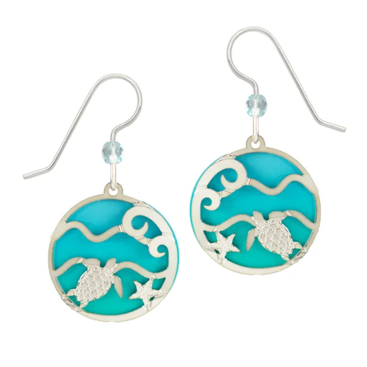 Turtle Earrings-Underwater